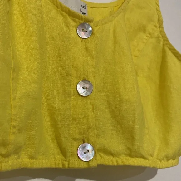 Linen Crop Top - Picture 2 of 5